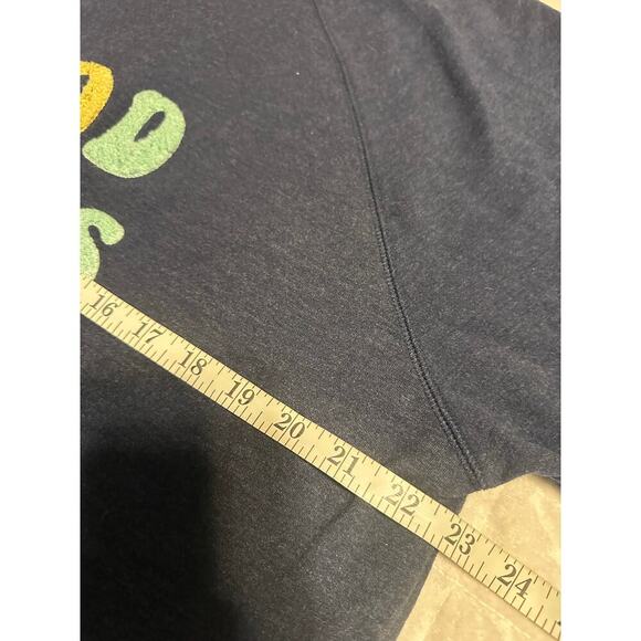 Wildfox "Good Vibes" Crewneck Sweatshirt Size Medium Blue Rainbow Fun Stretch - Picture 6 of 7